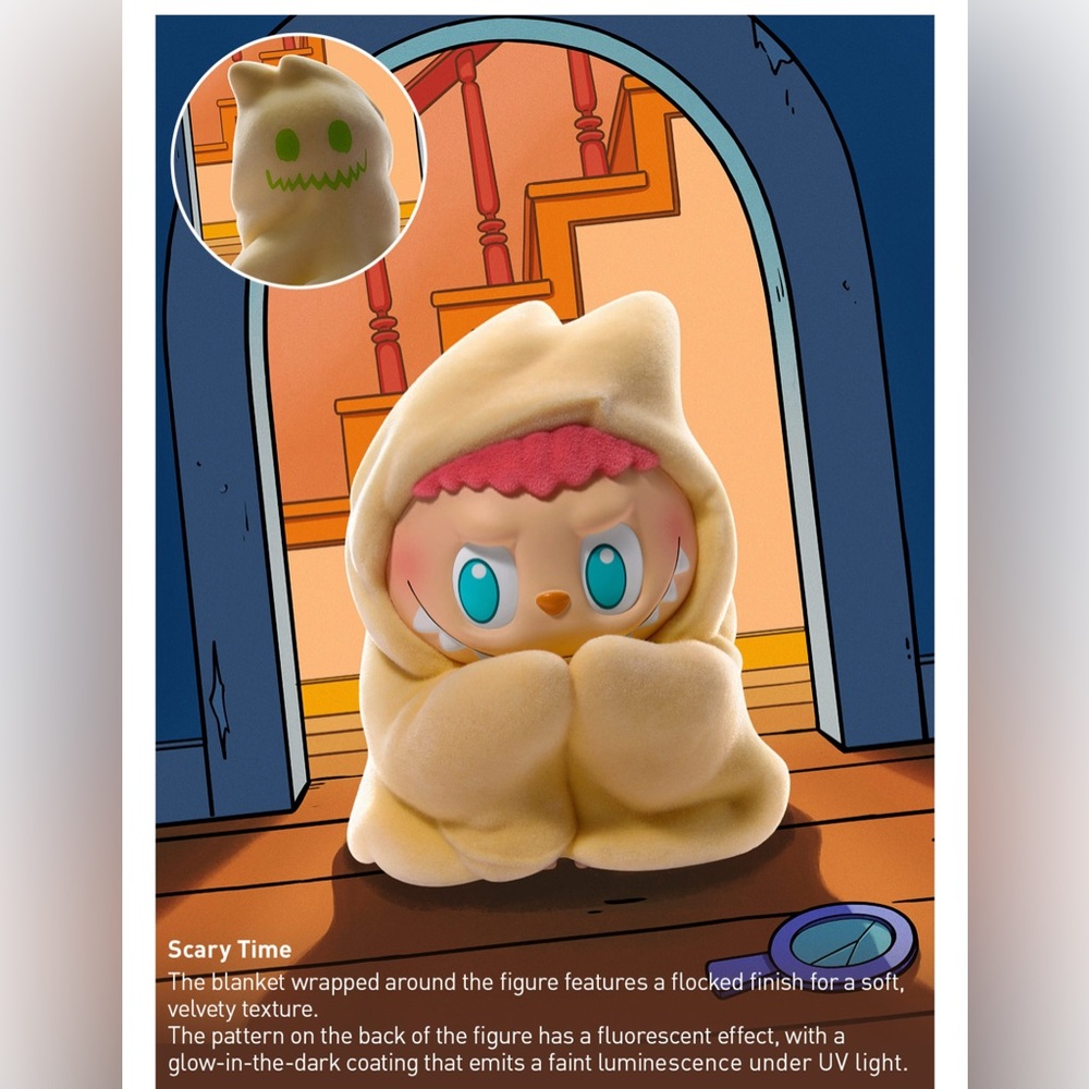 Labubu the monsters 1:00 am series figure Glow-in-the-Dark Figure Toy scary time